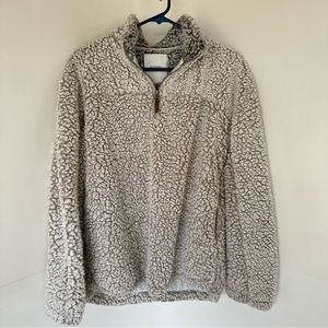 Thread & Supply Sherpa 1/4 Zip Pullover Size Large